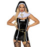 Leg Avenue Vinyl Sinful Sister XS Black