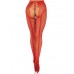 Чулки Leg Avenue Crotchless Net Tights with Heart Backseam Red One Size