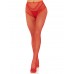 Чулки Leg Avenue Crotchless Net Tights with Heart Backseam Red One Size