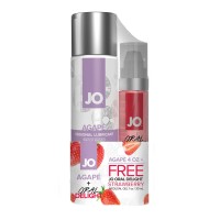Распродажа!!! Комплект System JO GWP — Agape 120 ml & Oral Delight — Strawberry 30мл (срок до 08.24)
