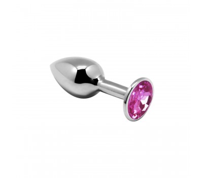 Металлическая анальная пробка с кристаллом Alive Mini Metal Butt Plug Pink S (порвана упаковка!!!)