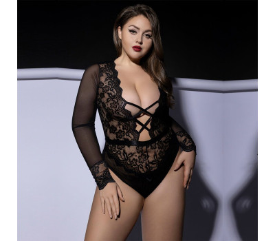 Боди JSY P61139 Black Plus Size