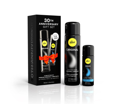 Юбилейный набор лубрикантов pjur 30th Anniversary Gift Set: Original 100 мл и Aqua 30 мл Юбилейный набор лубрикантов pjur 30th Anniversary Gift Set: Original 100 мл и Aqua 30 мл