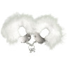 Наручники металлические с белой отделкой Adrien Lastic Handcuffs White