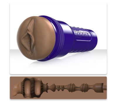 Мастурбатор-вагина Fleshlight Boost Bang Medium Dark Flesh, плавающие кольца Turbo Tech