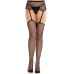 Колготки-чулки Leg Avenue Backseam Net Stockings with Garter Belt One Size Black