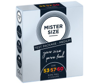 Набор презервативов Mister Size - pure feel - 53–57–60 (3 condoms) (мятая упаковка!!!)