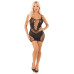Платье Leg Avenue Lace and Net Mini Dress with Dual Strap One Size, Black