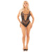 Боди Leg Avenue Rhinestone Net and Lace Bodysuit One Size, Black