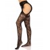 Чулки Leg Avenue Eyelet lace suspender hose Black One Size