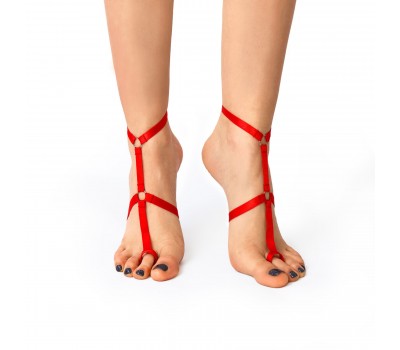 Чокер на 2 ножки Art of Sex - Stelia, цвет Красный