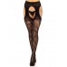 Чулки Leg Avenue Eyelet lace suspender hose Black One Size