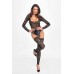 Боди Noir Handmade F296 Psyche bodysuit of lace and wetlook - L