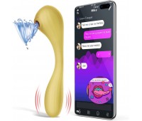 Вакуумный вагинально-клиторальный стимулятор Magic Motion Bobi Yellow, управление со смартфона