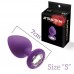 Анальная пробка с кристаллом MAI Attraction Toys №47 Purple, длина 7см, диаметр 2,5см