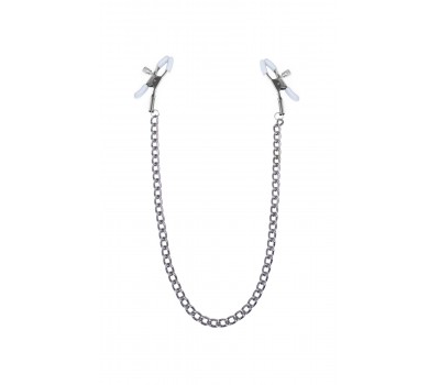 Зажимы для сосков с цепочкой Feral Feelings - Nipple clamps Classic, серебро/белый