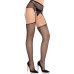 Колготки-чулки Leg Avenue Backseam Net Stockings with Garter Belt One Size Black