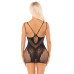 Платье Leg Avenue Lace and Net Mini Dress with Dual Strap One Size, Black