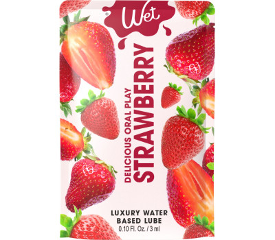 Распродажа!!! Пробник Wet Oral Play Strawberry 3 мл (срок 03.2026)