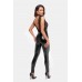 Комбинезон Noir Handmade F298 Libido Deep-V catsuit with collar and pearl chain - S