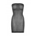 Leg Avenue Shimmer Sheer rhinestone tube dress OS Black/Silver