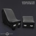 Секс-кресло с подушками Master Series Kinky Sex Lounge with Cushions - Black