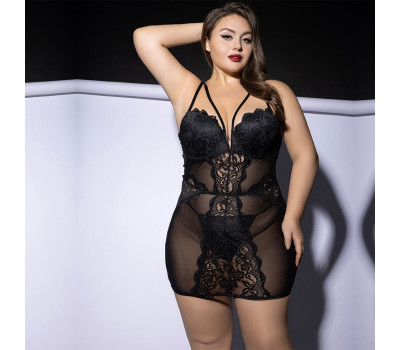 Платье JSY P61150 Black Plus Size