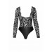 Боди Noir Handmade F296 Psyche bodysuit of lace and wetlook - L