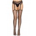 Leg Avenue Net stockings with garter belt Black O/S