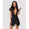 Obsessive 810-PEI-1 peignoir black S/M