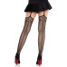 Колготки-чулки Leg Avenue Backseam Net Stockings with Garter Belt One Size Black