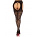 Чулки Leg Avenue Eyelet lace suspender hose Black One Size