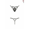 Стринги из стреп MEGGY THONG black L/XL - Passion Exclusive
