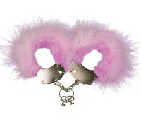 Наручники металлические с розовой отделкой Adrien Lastic Handcuffs Pink