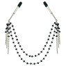Украшение цепочка с зажимами для сосков Sportsheets Midnight Black Jeweled Nipple Clips
