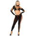 Комплект Leg Avenue Seamless Cut-Out Crop Top and Legging One Size Black