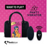 Вибратор в трусики FeelzToys Panty Vibrator Black с пультом ДУ, 6 режимов работы, сумочка-чехол