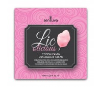 Пробник геля для минета Sensuva Lic-o-licious Cotton Candy (6 мл), маслянистый, без сахара