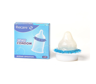 Насадка на член Recare Spike Condom Blue (презерватив с шипами)
