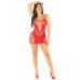 Платье Leg Avenue Lace and Net Mini Dress with Dual Strap One Size, Red
