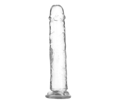 Прозрачный фаллоимитатор на присоске ADDICTION Vertical Dong 9″, вибропуля в подарок