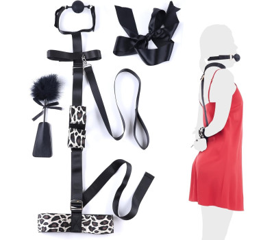 БДСМ-набор LOCKINK YEAHWOW Armbinder Restraint Set Black