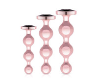 Набор анальных игрушек Rosy Gold - Metal Butt Plug Set 3 Pieces Набор анальных игрушек Rosy Gold - Metal Butt Plug Set 3 Pieces