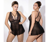 Платье JSY P61151 Black Plus Size