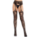 Колготки Leg Avenue Net Stockings with Attached Garter Belt One Size Black