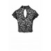 Топ Noir Handmade F303 Essence lace top with high collar - M