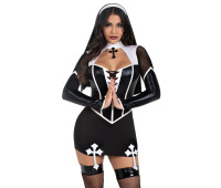 Костюм монашки Leg Avenue Holy Hottie Dress XS Костюм монашки Leg Avenue Holy Hottie Dress XS