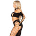 Комплект Leg Avenue Seamless Cut-Out Crop Top and Legging One Size Black