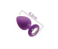 Анальная пробка с кристаллом MAI Attraction Toys №48 Purple, длина 8,2см, диаметр 3,5см