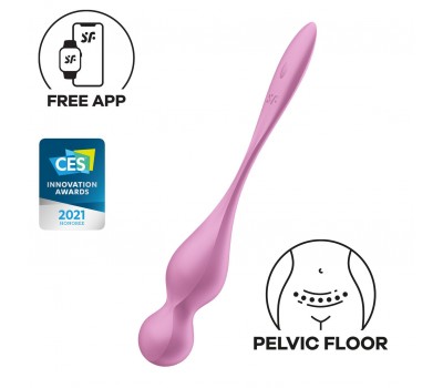 Вагинальные шарики с вибрацией Satisfyer Love Birds 1 Connect App Pink